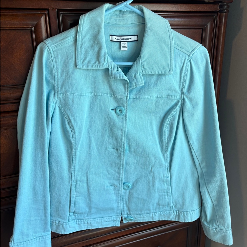 Croft & Barrow Women's Light Blue Jean Jacket